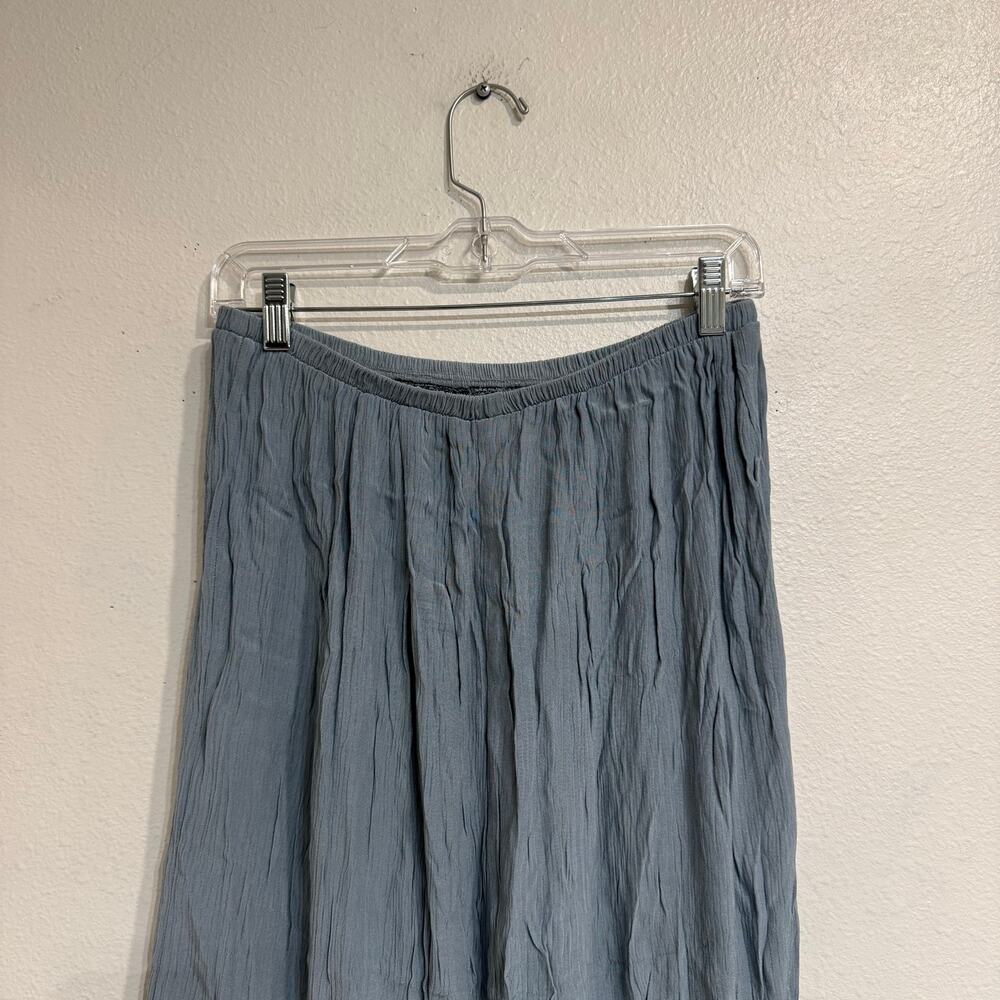 Vintage 90s Blue Sheer Lace Handkerchief Hem Midi Skirt Sz M - Picture 8 of 10